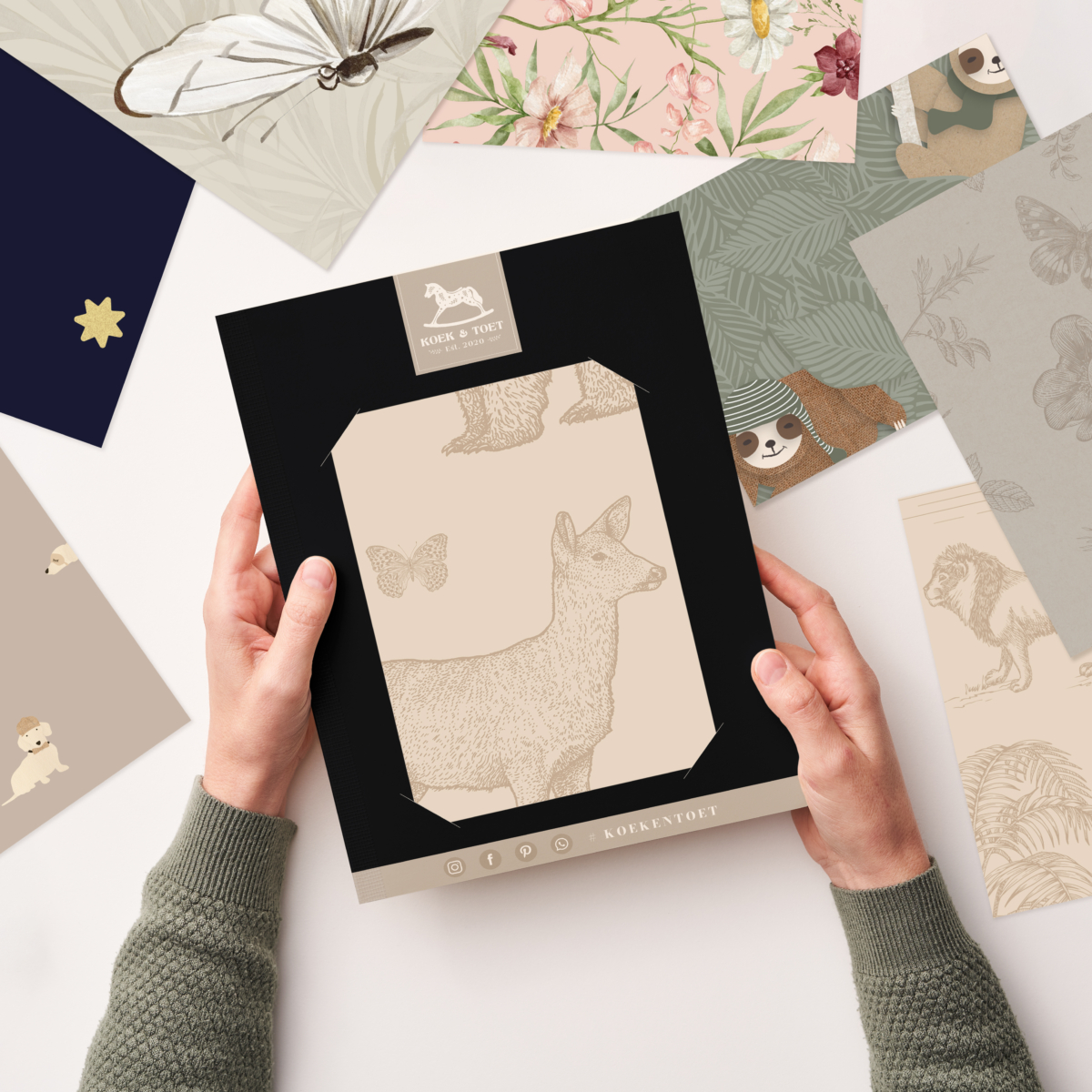 Behangstaaltje Koek en Toet ontvangen afbeelding