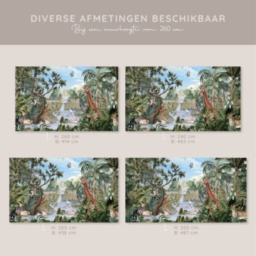 Beelden voorbeeld hoogte 260 jungle behang kleur 3