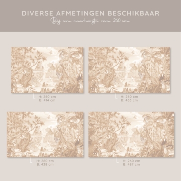 Beelden voorbeeld hoogte 260 beige jungle behang kleur 3