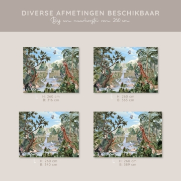 Beelden voorbeeld hoogte 260 jungle behang kleur 2