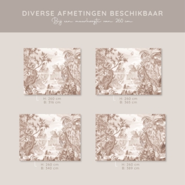 Beelden voorbeeld hoogte 260 bruin jungle behang kleur 2