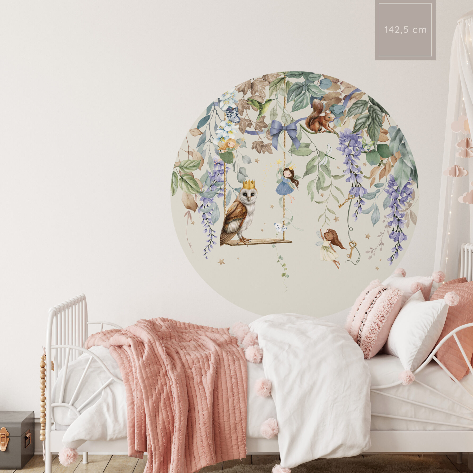 Behangcirkel fairytale droomvlucht 142,5cm kinderkamer